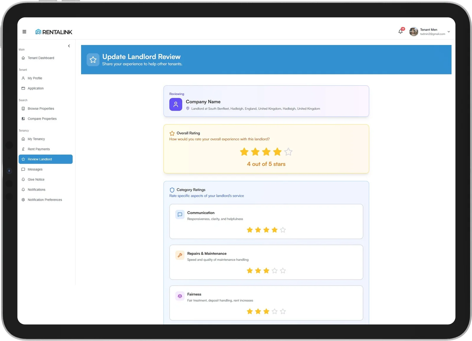 Rentalink screenshot 6